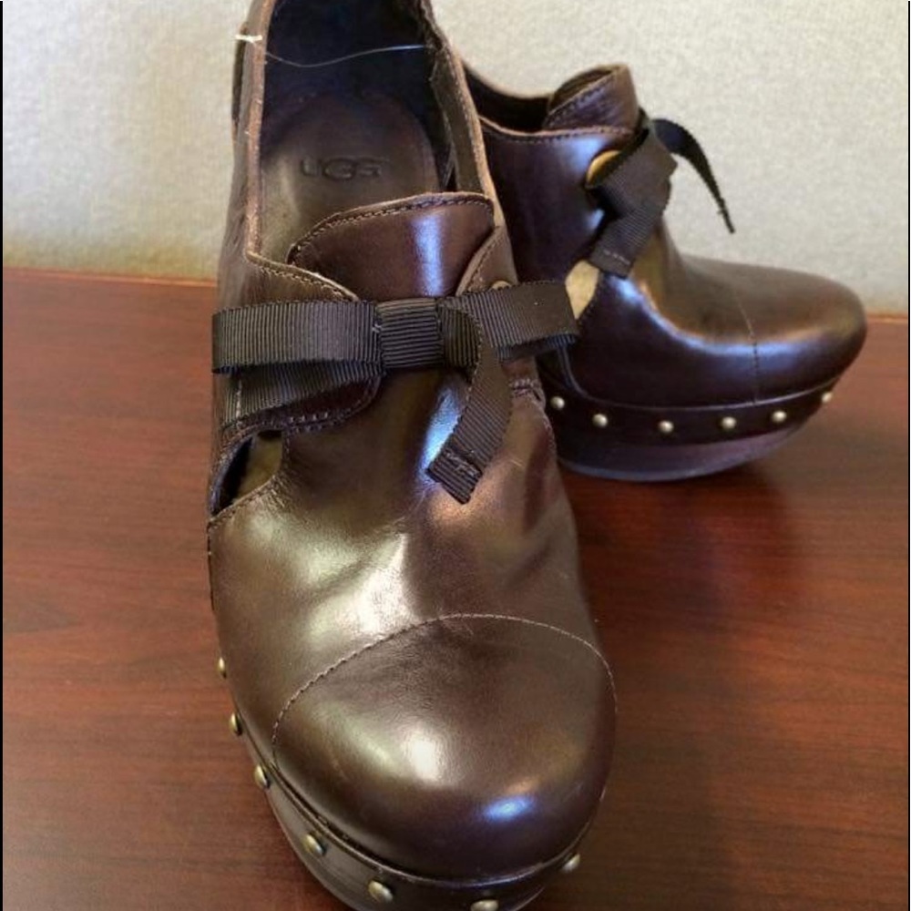Ugg leather platform shoes